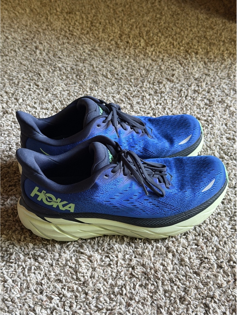 Hoka One One Clifton 8 Running Shoes Blue Size 9.5D
